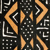 Black/White/Brown Mudcloth Djembe Hat