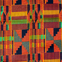 Orange Kente Djembe Hat