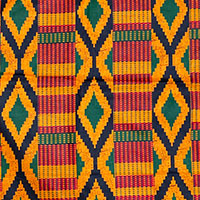 Yellow Diamond Kente Djembe Hat